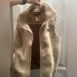 Pentagon vest, size small, cream color